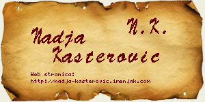 Nadja Kašterović vizit kartica